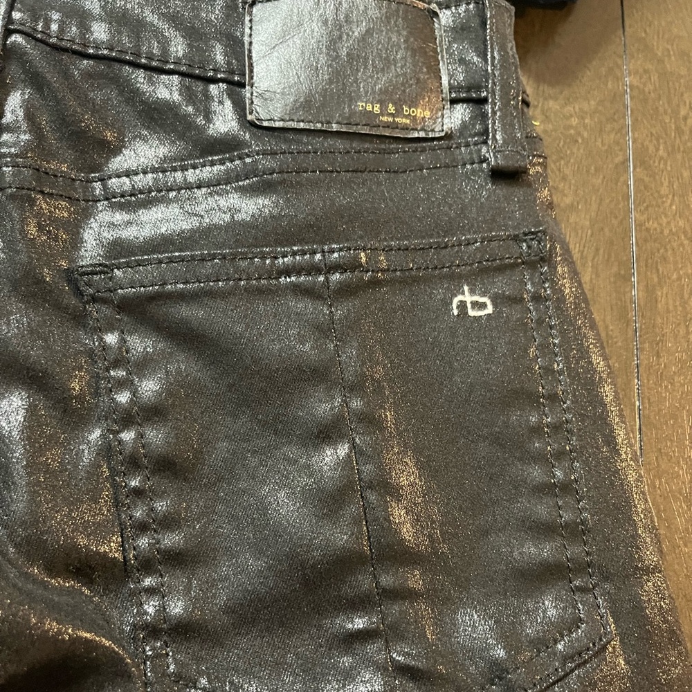 Rag & bone Black Coated ,Nina High Rise Jeans pants - Picture 12 of 12